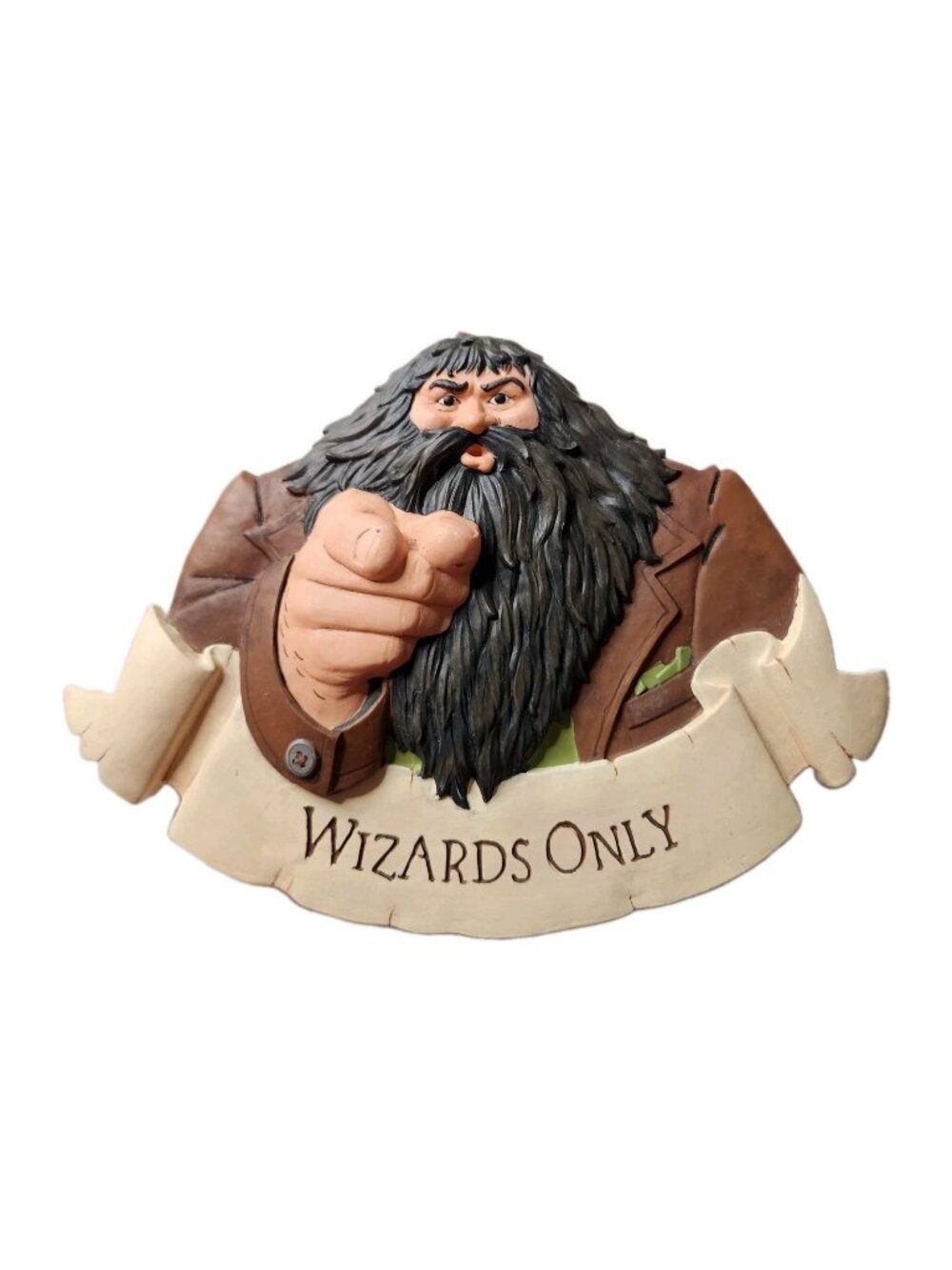 Vintage 2000 Harry Potter Hagrid Wizards Only Wall Hanging Plaque Hallmark